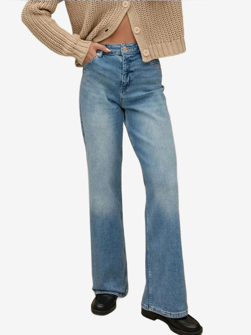 Wide Leg Comfort Denim Jeans