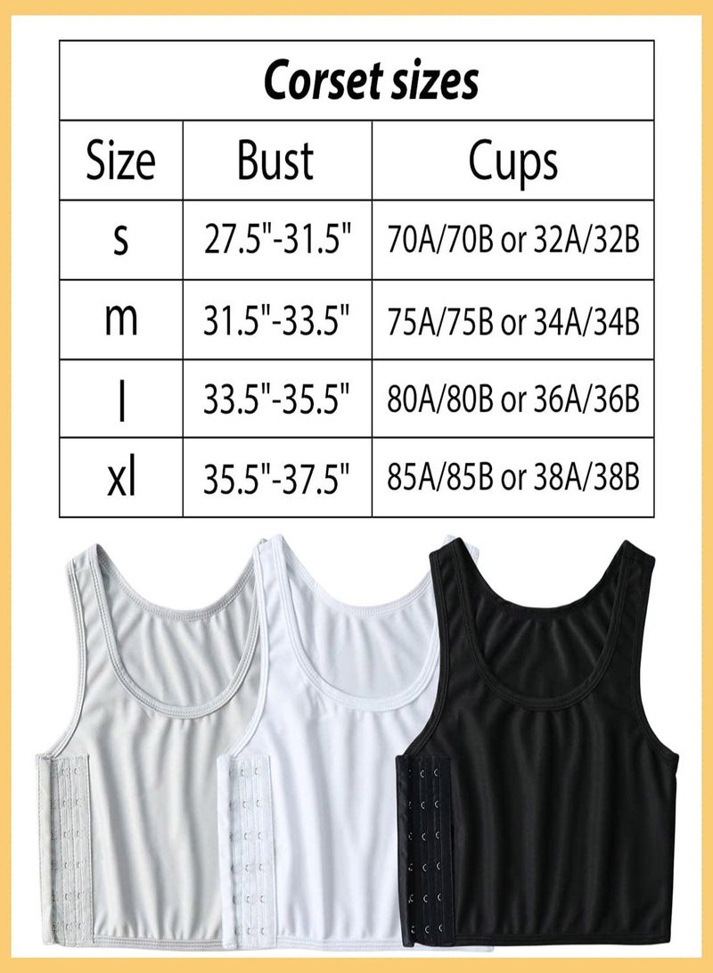 SYOSI Sports Bras for Women, 3Pcs Women Breathable Cotton Sports Bra, Women's Bustiers Corsets Yoga Bra for Workout Gym Activewear, Women's Casual Sport Chest Vest (Size:L)  - Image 5