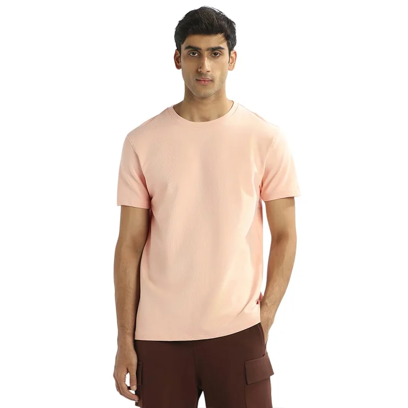 NOBERO  Men's Solid Regular Fit T-Shirt for Men | Best Price UAE