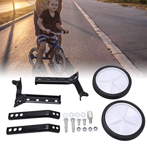 CHICIRIS Training Wheels, Bicycle Training Wheels - Compatible 100kg Load, Adjustable Training Wheels for 18 to 24 Inch (Black) - Image 2