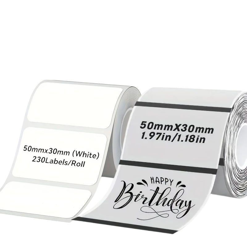 2 Rolls 4030 1 Transparent 1 Laser 460pcs Address Label Sticker Sheet Assorted Sizes 50x50mm 150 Sheets 40x30mm And 50x30mm 230 Sheets For Portable Printers Home Office Holidays - Image 2