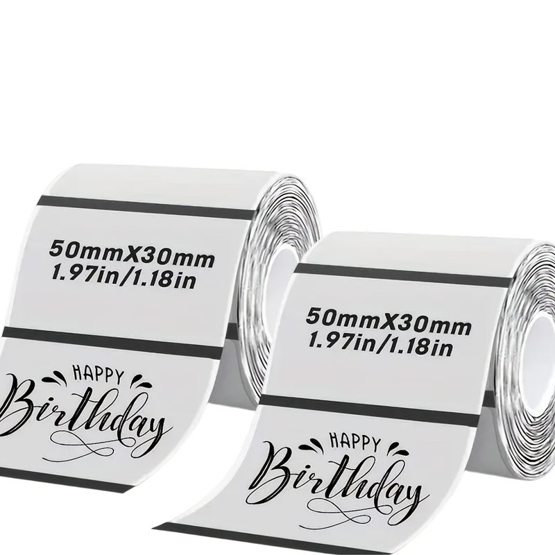 2 Rolls 4030 1 Transparent 1 Laser 460pcs Address Label Sticker Sheet Assorted Sizes 50x50mm 150 Sheets 40x30mm And 50x30mm 230 Sheets For Portable Printers Home Office Holidays - Image 1