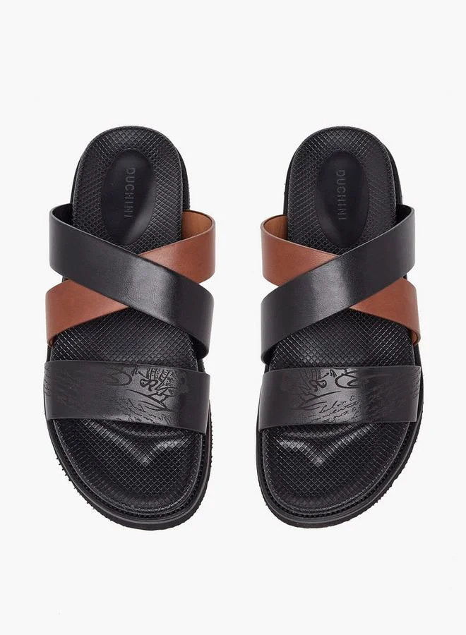 دوتشيني Men Textured Comfort Sandals