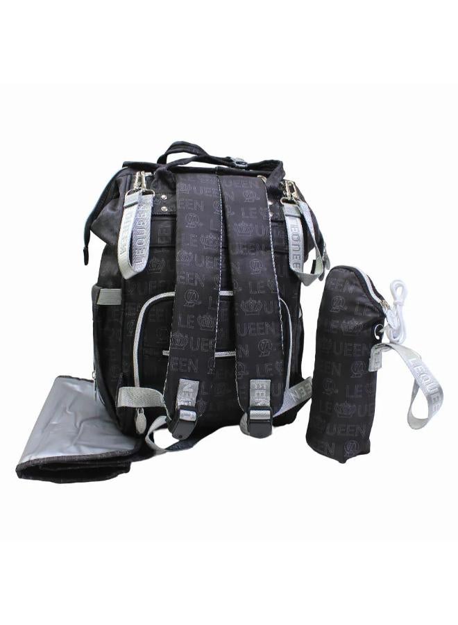 LeQueen Diamond 8th Special Edition Soft Waterproof Diaper Bag - Black - Image 2