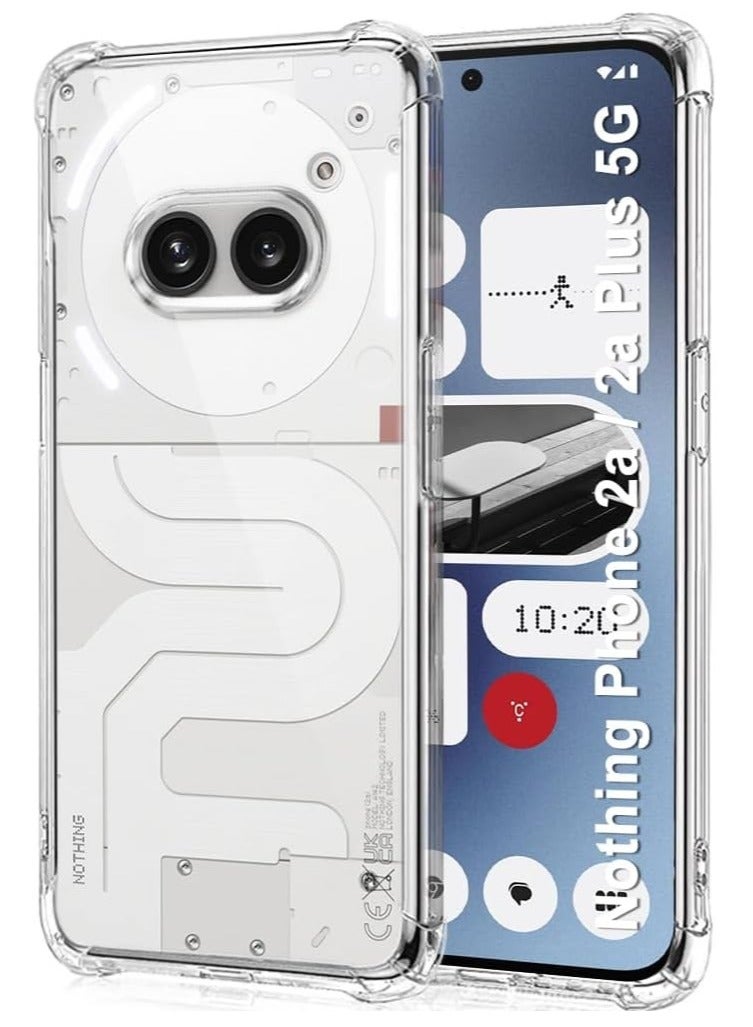 Transparent Crystal Clear Back Cover Case For Nothing Phone 2a / 2a Plus 5G| Shockproof Soft TPU Case | Cushioned Edges for Ultimate Protection Back Case for Phone 2a 5G (TPU, Transparent) - Image 1
