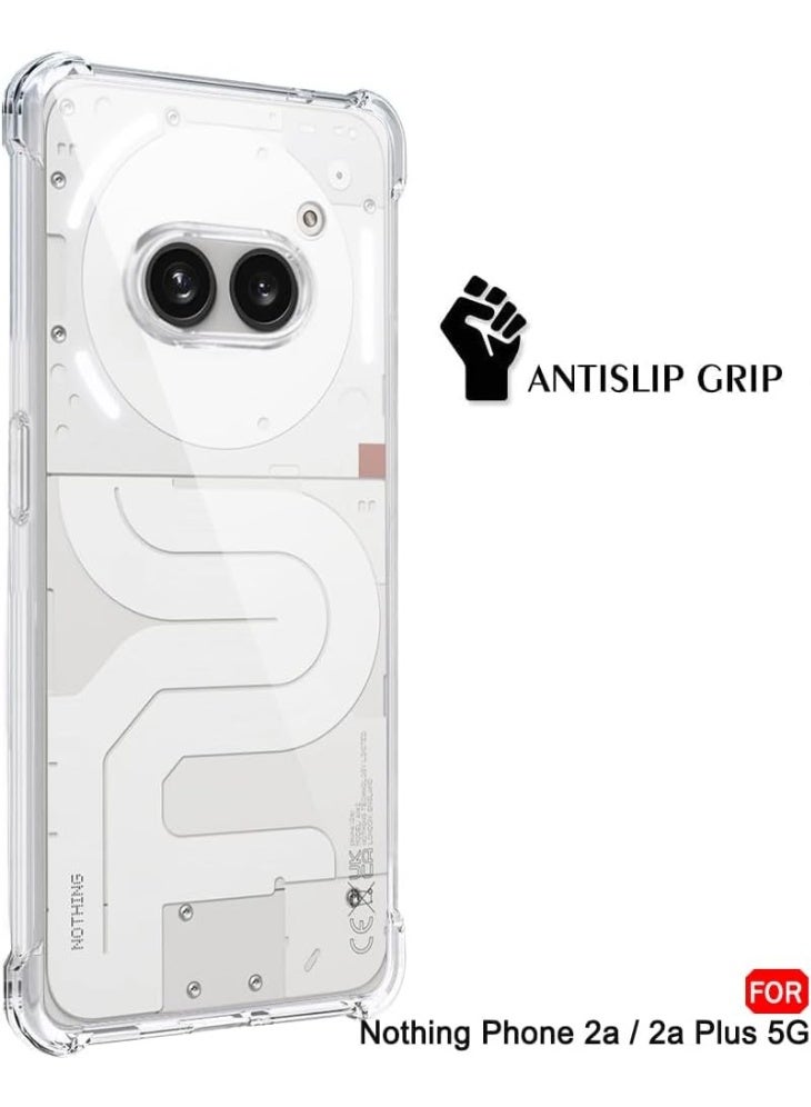 Transparent Crystal Clear Back Cover Case For Nothing Phone 2a / 2a Plus 5G| Shockproof Soft TPU Case | Cushioned Edges for Ultimate Protection Back Case for Phone 2a 5G (TPU, Transparent) - Image 3