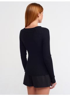 10504 V-Neck Ribbed Sweater Black - pzsku/ZBAAEA97DA735B1A58DDCZ/45/_/1740048481/975fd7e2-8dcf-4a3e-9838-d4de4dc8f6bb