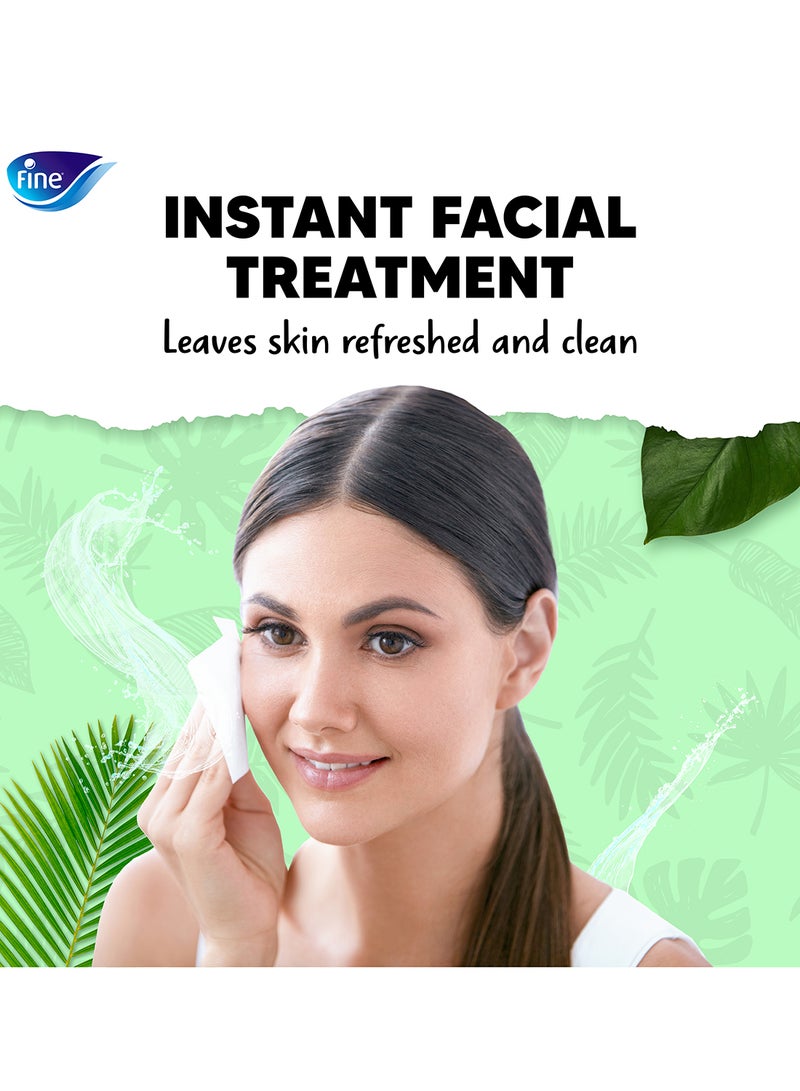 Fine Fresh Wipes 8 Packs x 20 Sheets Tropical Scent Alcohol Free Family Pack - Image 2