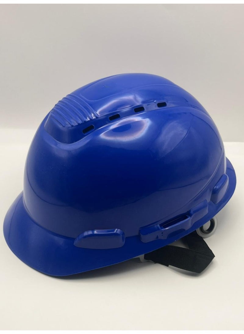 TEAKWOOD Ratchet Safety Helmet, Blue - Image 1