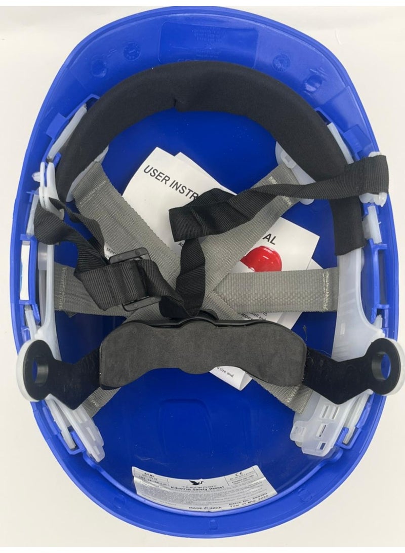 TEAKWOOD Ratchet Safety Helmet, Blue - Image 4