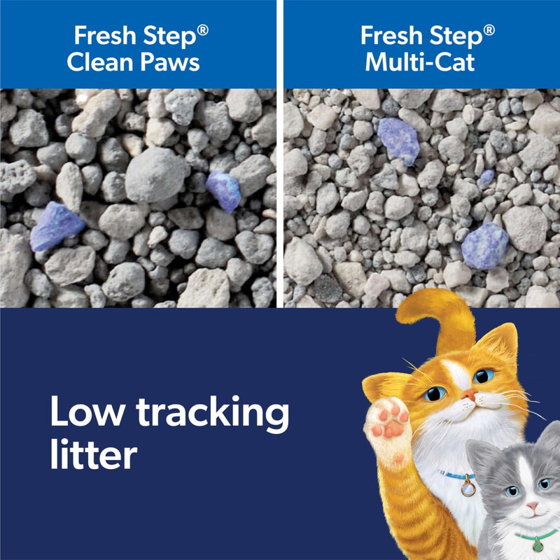 Fresh Step Clean Paws Cat Litter With Febreze Freshness, Multi-Cat Low-Tracking Clumping Litter With Guaranteed Odor Control, 22.5 lb. Box - Image 4