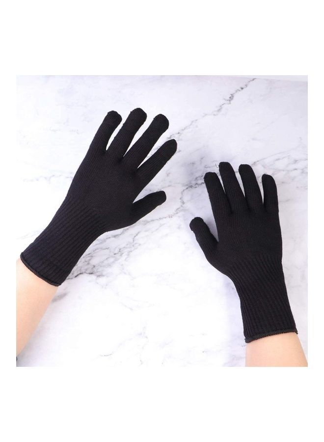 2-Pairs Anti-Scalding Heat Protective Glove Black 25x11x1cm - Image 2