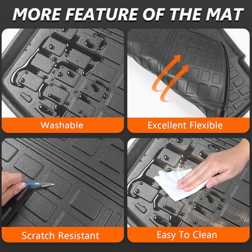 powoq Trunk Mat Compatible with 2021-2025 Chevy Trailblazer Backrest Mat (Only for Upper Deck) Replacement for 2021 2022 2023 2024 2025 Chevy Trailblazer Accessories (Trunk Mat+Backrest Mat) - Image 5