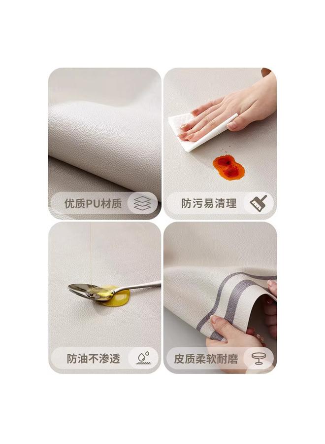 Bluejw Light Luxury High-grade Dining Table Mat Waterproof Oil-proof Anti-scalding Leather Tablecloth Coffee Table Tablecloth Rock Board Dining Table Protection Mat - Image 5