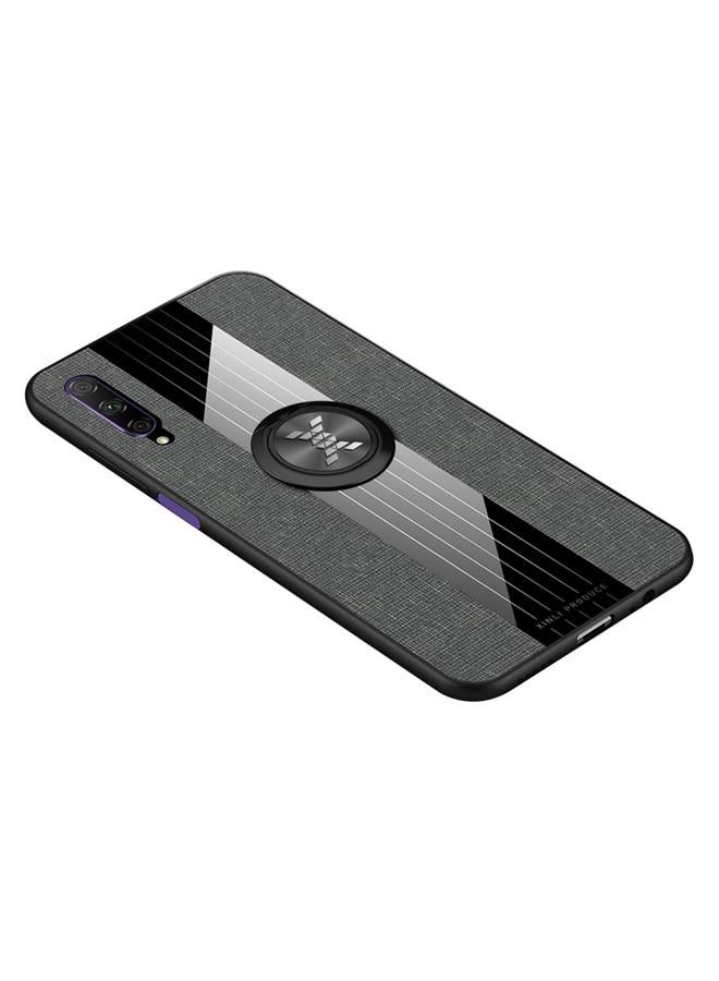 Case For Huawei Honor 9X Pro Stitching Cloth Textue Shockproof TPU Protective Case with Ring Holder