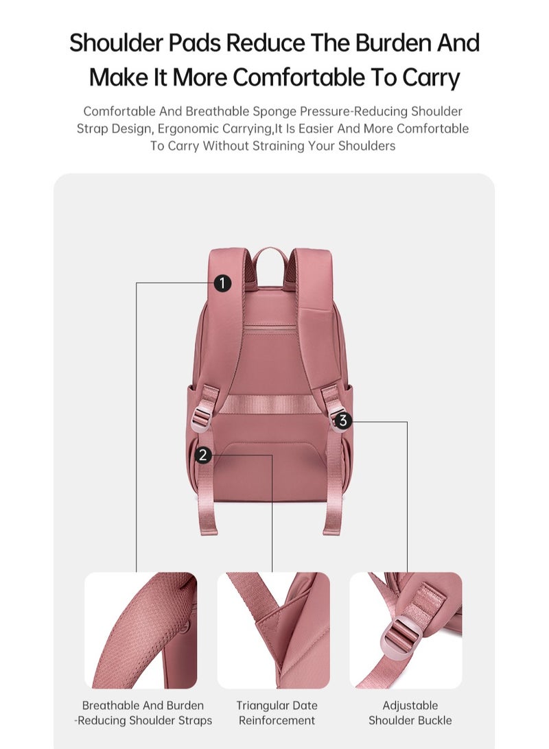 شانتريا CB00769 شنطة ظهر 15.6-انش للكمبيوتر المحمول مقاومة للماء خفيفة الوزن متينة مناسبة للسفر للعمل للأعمال حقيبة للنساء من شانتريا - كاكى - Image 4