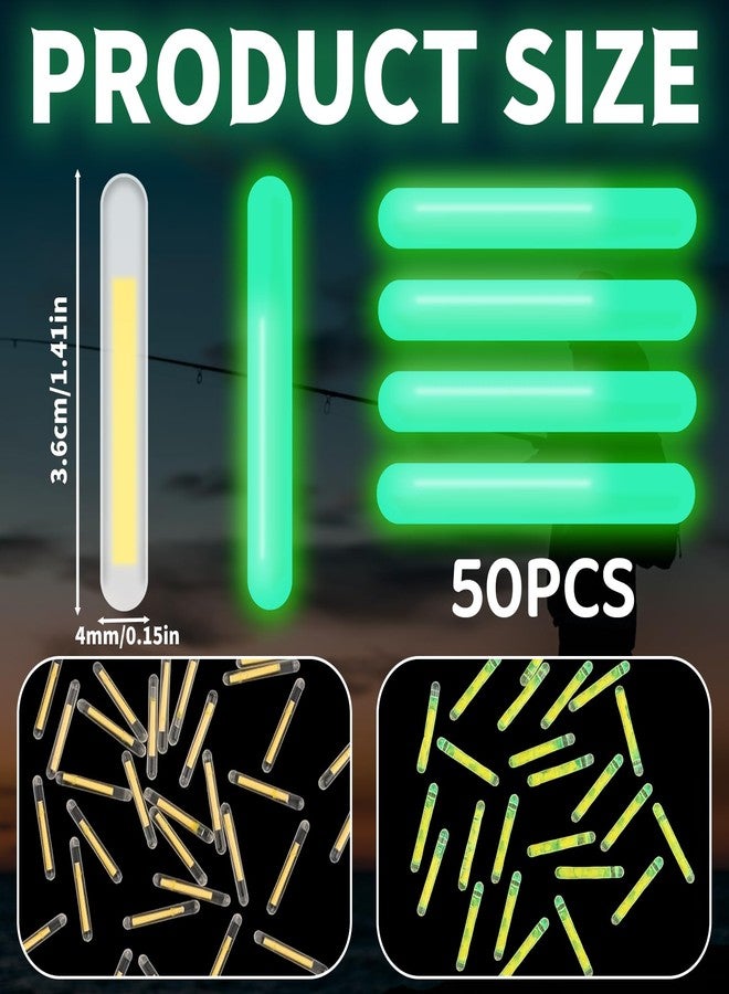 Asofelk 50PCS Small Fishing Float Light Sticks, Mini Glow Stick for Night Fishing - Image 2