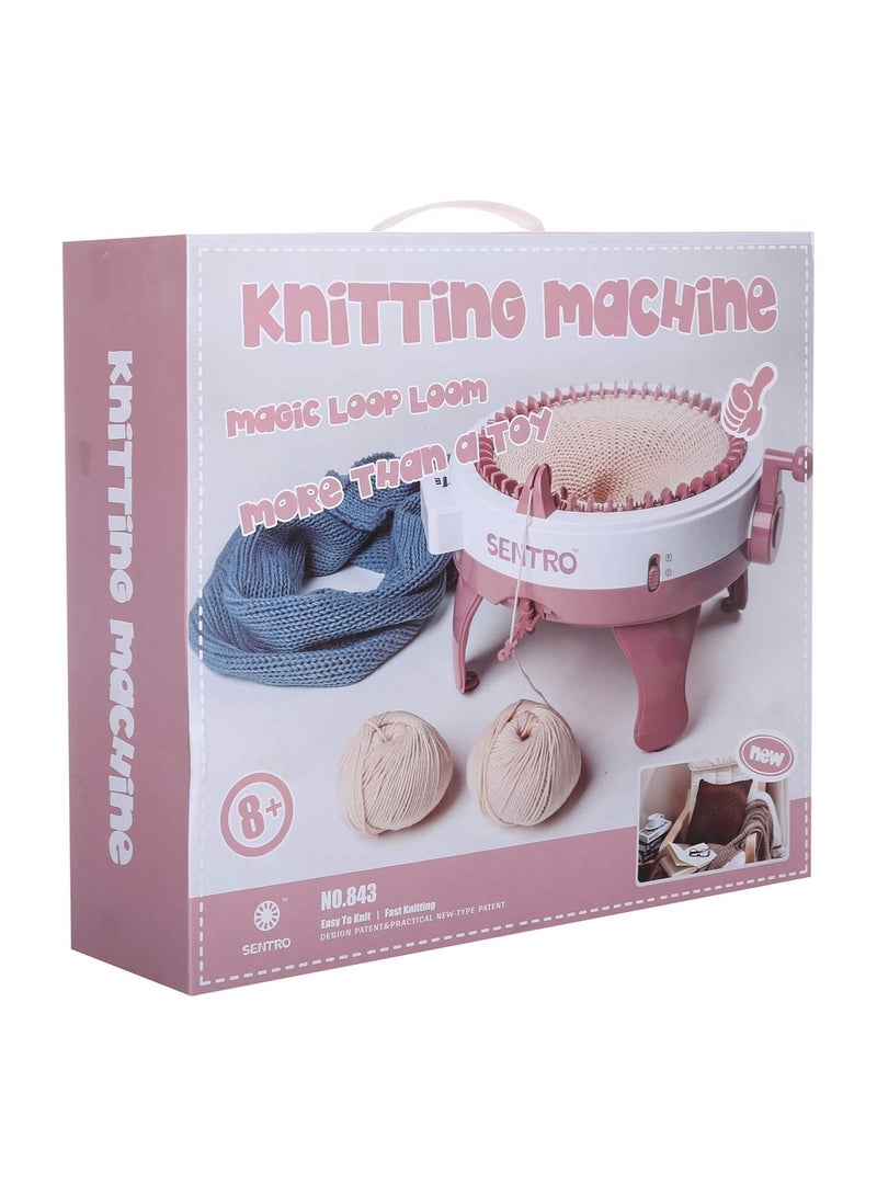 Sentro 48 Needles Smart Weaving Round Loom, Knitting Machines Knitting Board Rotating Double Knit Loom Machine Kit for Adults/Kids DIY Knit Scarf Hat Sock  - Image 2