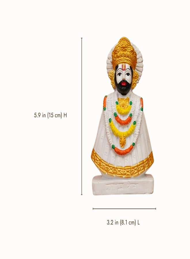 Servdharm Khatu Shyam Ji Murti for Home and Gifting | 5.9" Resin Baba Baba Khatu Shyam Ji Idol Statue | Decorative Showpiece for Pooja and Home Decor - Image 5