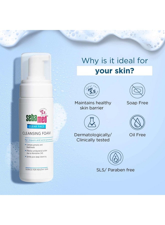 Sebamed Clear Face Cleansing Foam For Acne Prone Skin, Ph 5.5 I Combats Pimples & Blackheads, Gentle & Effective Deep Pore Cleansing, Best For Men & Women L Oil Free L Non Drying, 50 Ml - Image 5