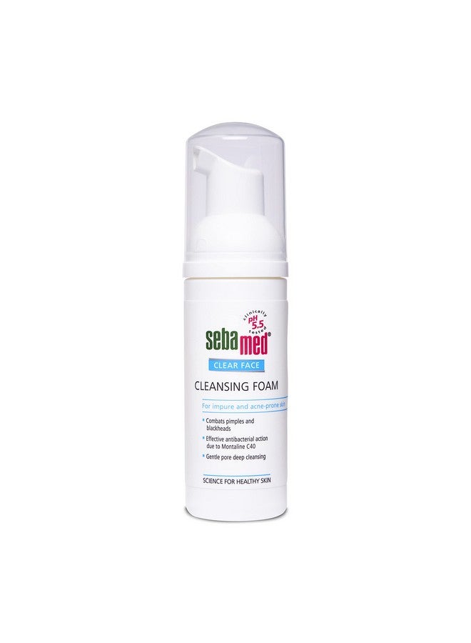 Sebamed Clear Face Cleansing Foam For Acne Prone Skin, Ph 5.5 I Combats Pimples & Blackheads, Gentle & Effective Deep Pore Cleansing, Best For Men & Women L Oil Free L Non Drying, 50 Ml - Image 1