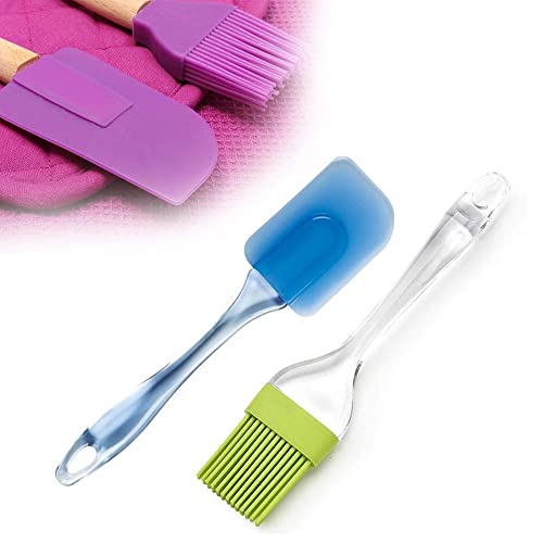 Naivete Heat Resistant, Non-Stick Silicone Oil Brush and Spatula, Cake Bake, Barbeque, Pastry Brushes, Mixer, Tandoor, Baking, Cooking, BBQ, kitchen brush (Multicolour) - Image 5