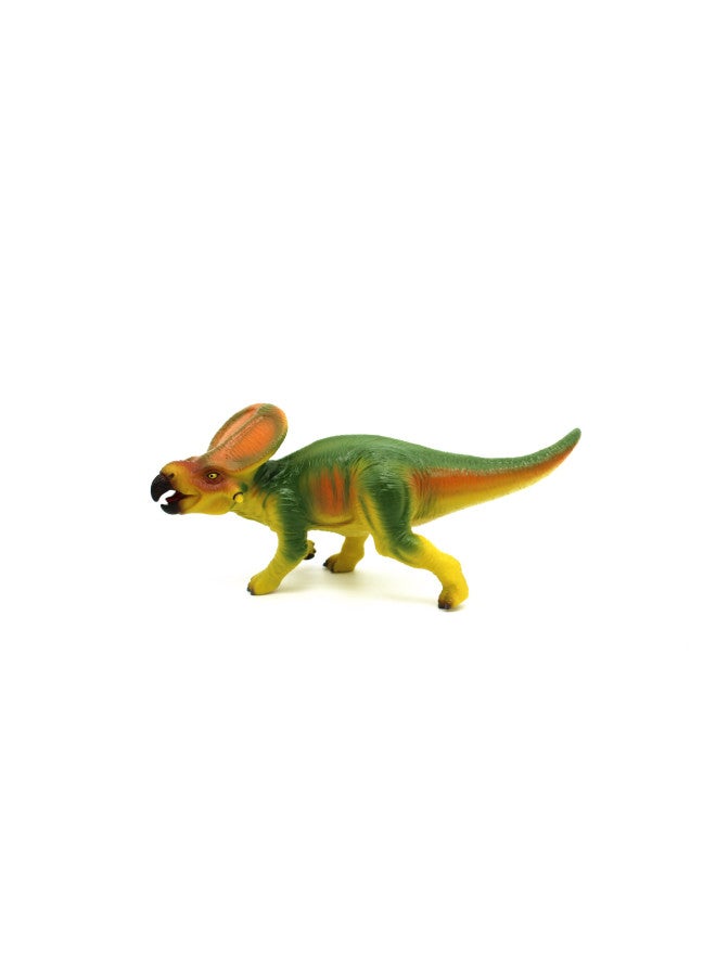 Soft Rubber Dinosaur Toy Suit Animal Model Plastic Simulation Tyrannosaurus Children's Toy-Color:Original Horn Dragon - Image 1