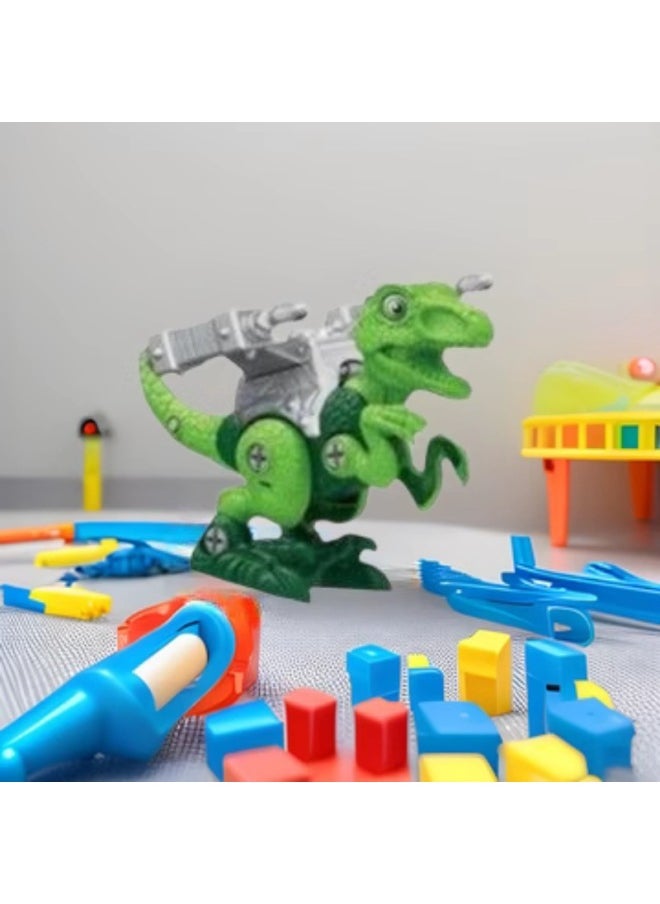 null - Puzzle DIY Disassembly Science And Education Model Static Dinosaur Raptor With Launcher Children's Toys-Color:Unicorn Dragon - Image 1