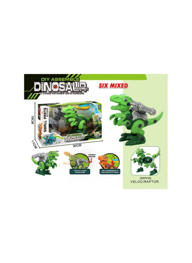 null - Puzzle DIY Disassembly Science And Education Model Static Dinosaur Raptor With Launcher Children's Toys-Color:Unicorn Dragon - Image 1