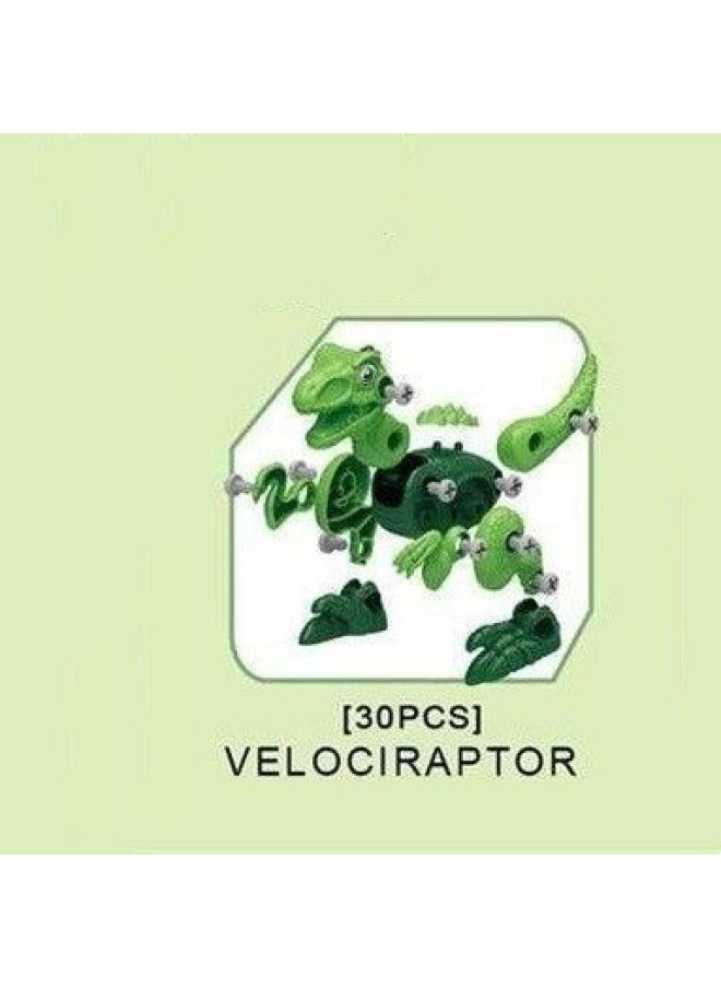 null - Puzzle DIY Disassembly Science And Education Model Static Dinosaur Raptor With Launcher Children's Toys-Color:Unicorn Dragon - Image 1