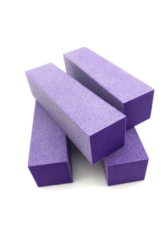 Tachibelle 10 Pcs Premium Made In Korea Purple Buffer White 100/180 Grit Premium 4-Way Nail File Buffing Block  - Image 1