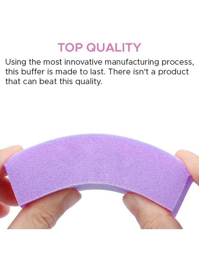 Tachibelle 10 Pcs Premium Made In Korea Purple Buffer White 100/180 Grit Premium 4-Way Nail File Buffing Block  - Image 4
