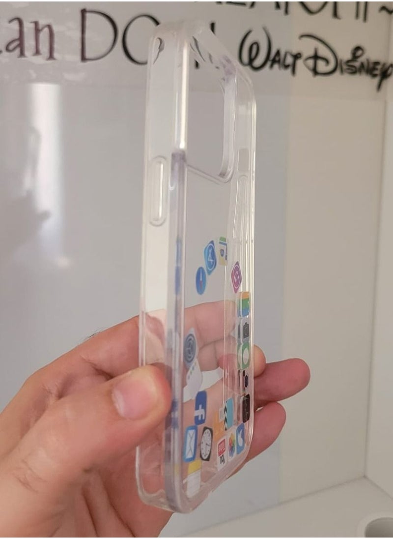 Creative Creative Case for Iphone Q series from Iphone 13 pro  Clear Hard Silicone  - Image 2