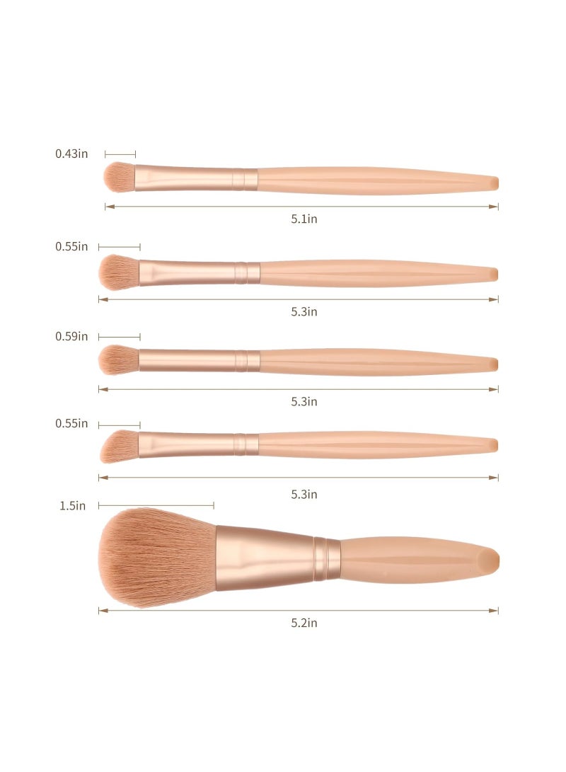 general travel makeup brush set，travel size makeup brushes，travel small makeup brush set， makeup brush travel case， mini makeup brushes travel set, travel make up brushes set - Image 3