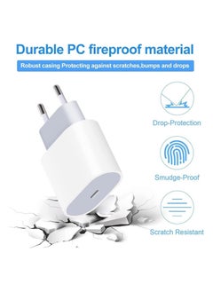 oem Original 20W PD Power Adapter USB Type C Charger Adapter For iPhone 11 Pro XR X XS Max 8 Plus Fast Charging EU Plug Travel Charger for Apple Power Adapter 2 PIN EU PLUG white For Iphone  - Image 2