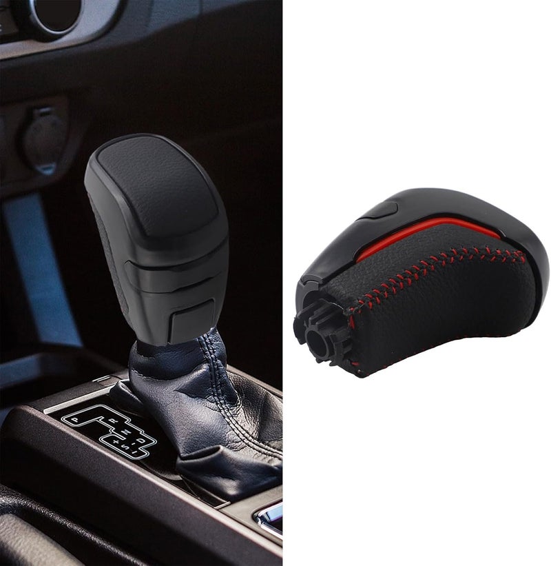 Protective coating Gear Shift Knob 2016-2023, Leather and Plastic Handle with for Red Stitching, 8x5x5 cm, for TRD for PRO Models Flexible varied design - Image 1