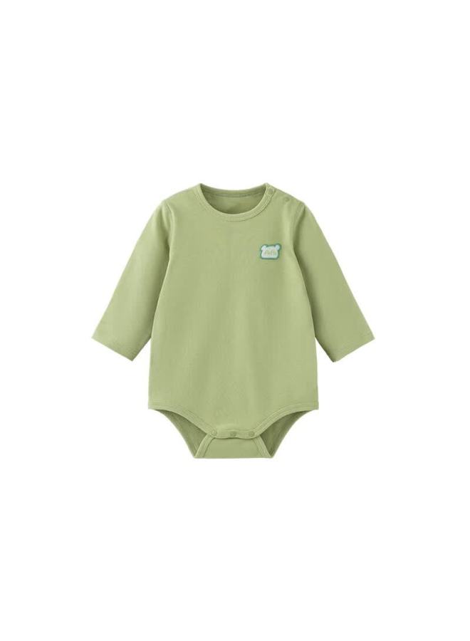 Papa Spring And Autumn Baby Romper For Boys And Girls, Onesie Bodysuit, Green Onesie, 73cm