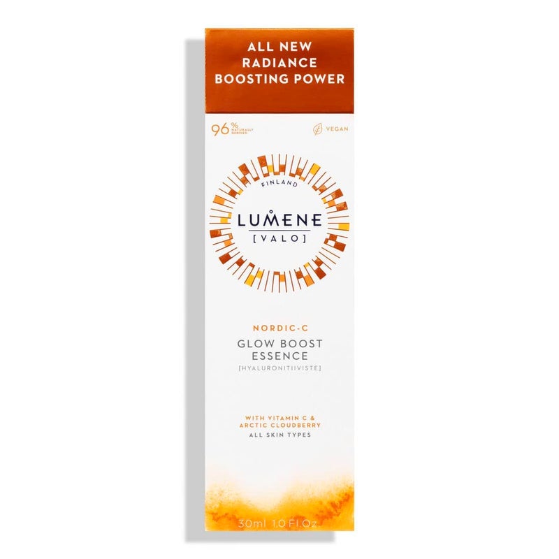 Lumene [Valo] Nordic-C Glow Boost Essence - Hydrating and Brightening Serum with Vitamin C, Hyaluronic Acid + Arctic Cloudberry for Visibly Radiant Skin - Vegan + Suitable for All Skin Types (30 ml) - Image 2