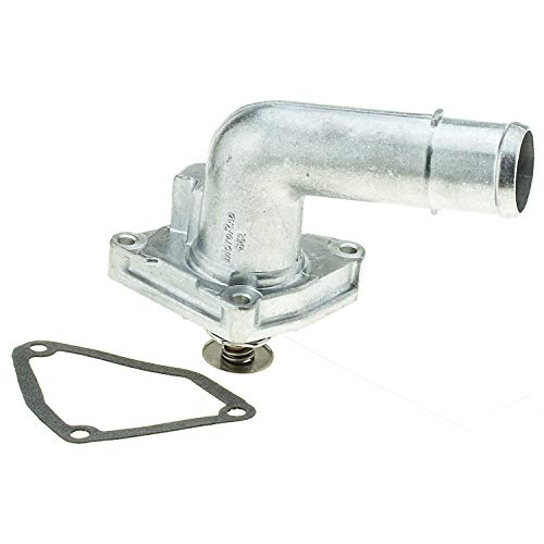 MotoRad 662-180 Thermostat Silver Engine Coolant Thermostat Housing Assembly Fits Nissan Murano 08–14 Maxima 09 Pathfinder 13–15 Altima 07–14 Quest 11–14 Infiniti QX60 14–20 21200JA10A - Image 1