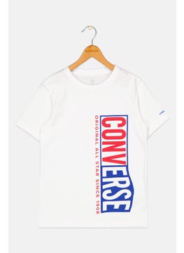Kids Boy Sportswear Short Sleeve Training T-Shirts, White Combo