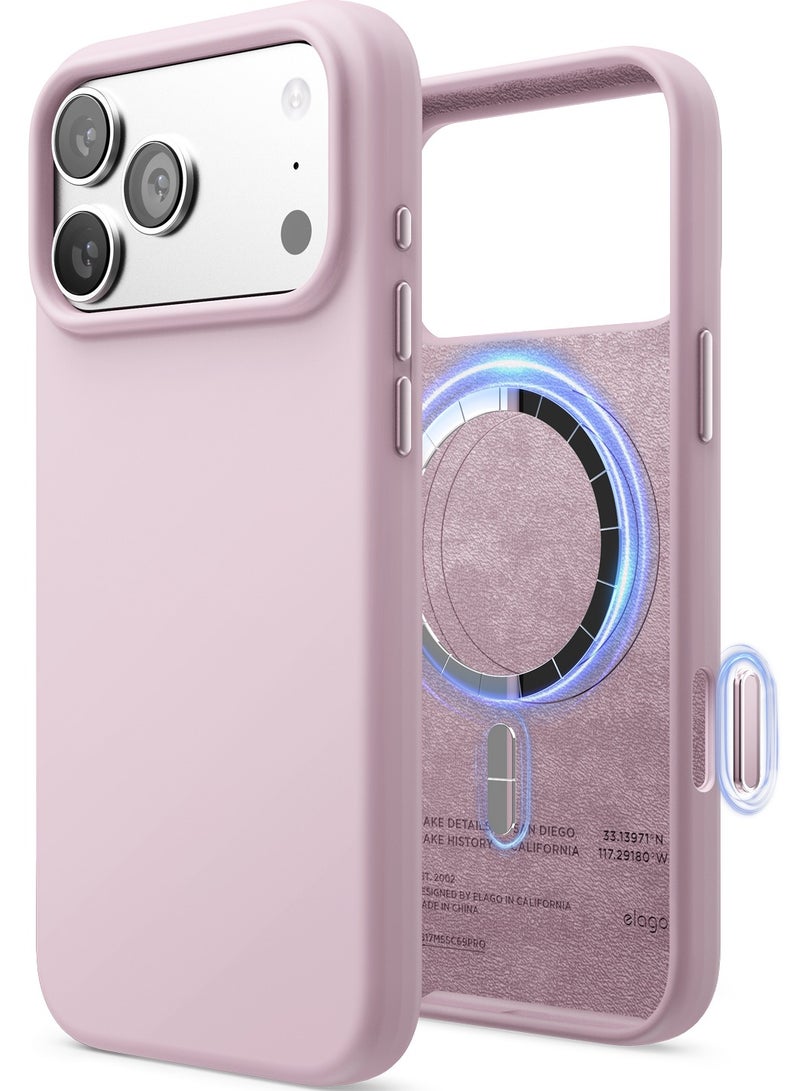 Elago Magnetic Liquid Silicone for iPhone 17 Pro MAX case cover [Camera Control Button Cover] compatible with MagSafe Shockproof - Light lilac - Image 1