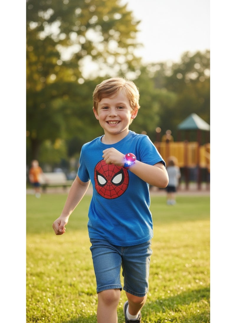 Spiderman Cartoon Children's Watch, Children's Luminous Watch Toys With Light Effects, Children's Electronic Watch With Music, Children's Flip Cartoon Watch - Image 2