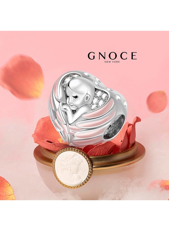 GNOCE Family Charms Show Your Love Mom Dad and Daughter Son Bead Charms 925 Sterling Silver Pendant Fits Bracelet Necklace Jewelry Gifts for Mother and Father - Image 3