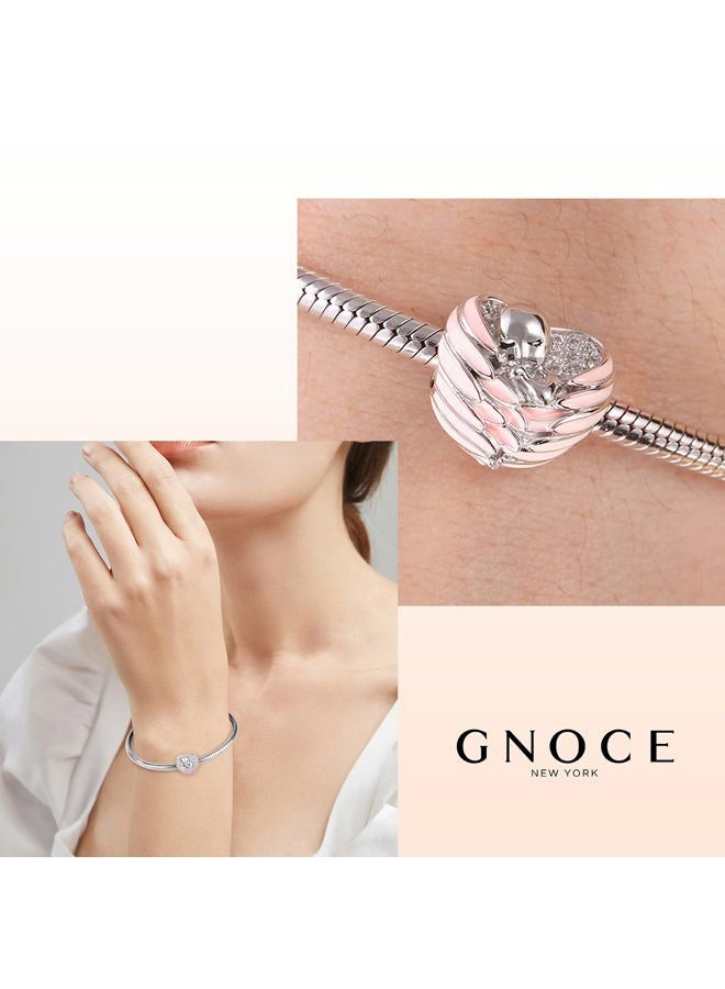 GNOCE Family Charms Show Your Love Mom Dad and Daughter Son Bead Charms 925 Sterling Silver Pendant Fits Bracelet Necklace Jewelry Gifts for Mother and Father - Image 5