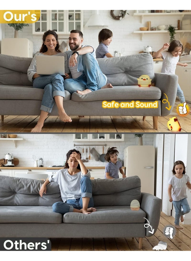 Gonice Duck Night Light, Dimmable Silicone LED Bedside Lamp for Kids, Nursery Nightlight with Timer and Touch Control - Image 3