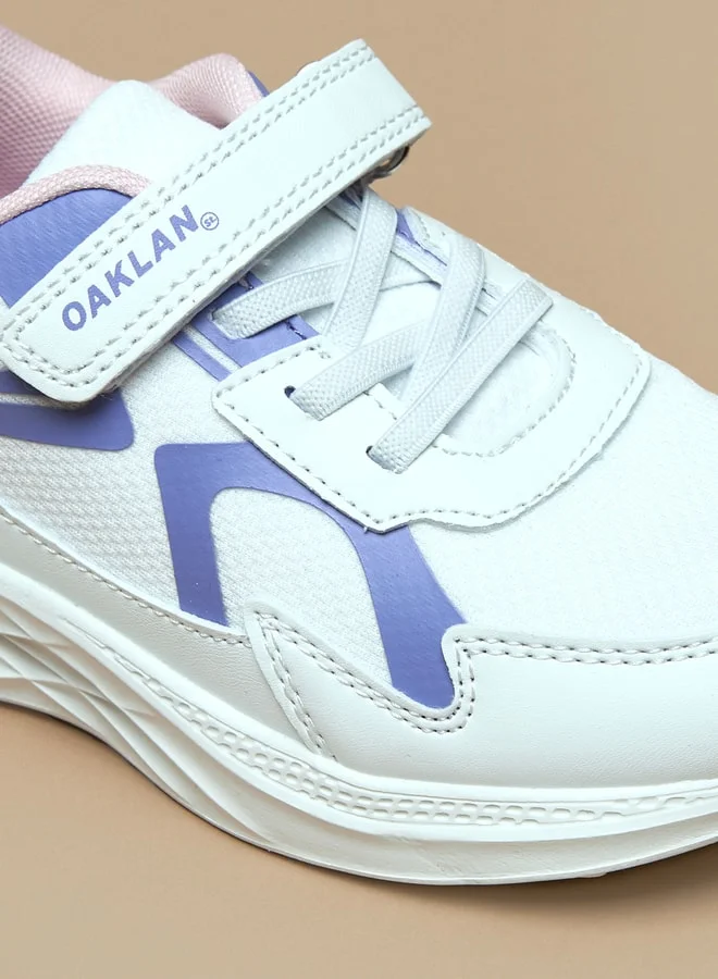 Oaklan by Shoexpress Panelled Sports Shoes with Hook and Loop Closure
