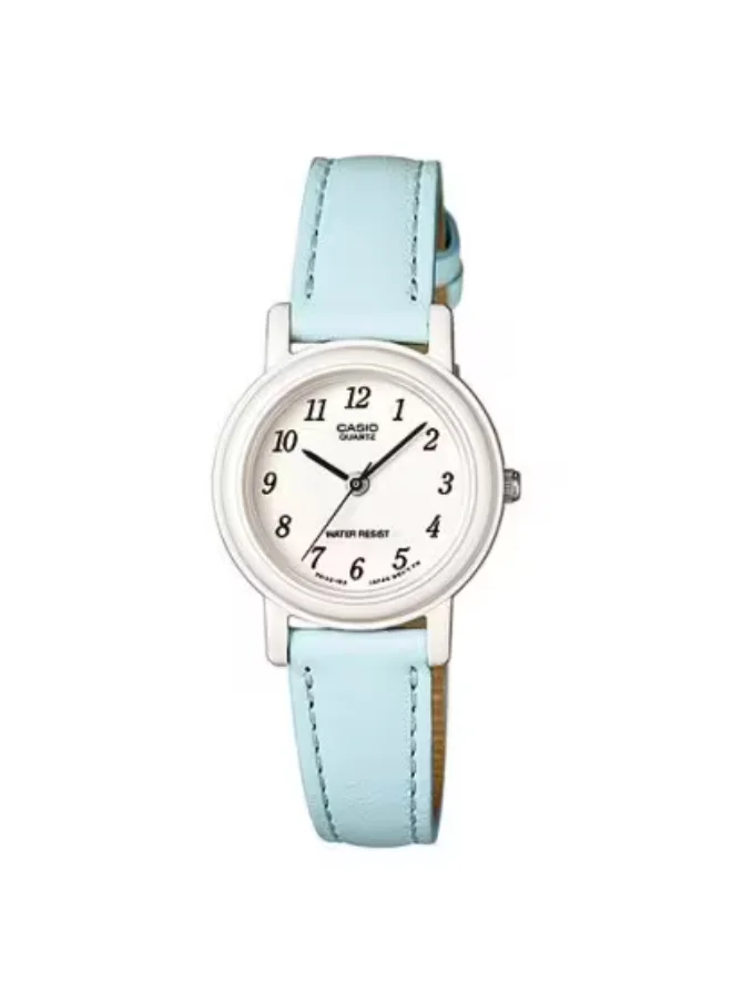 CASIO Women's Analog Display Watch With Blue Leather Strap - LQ-139L-2B