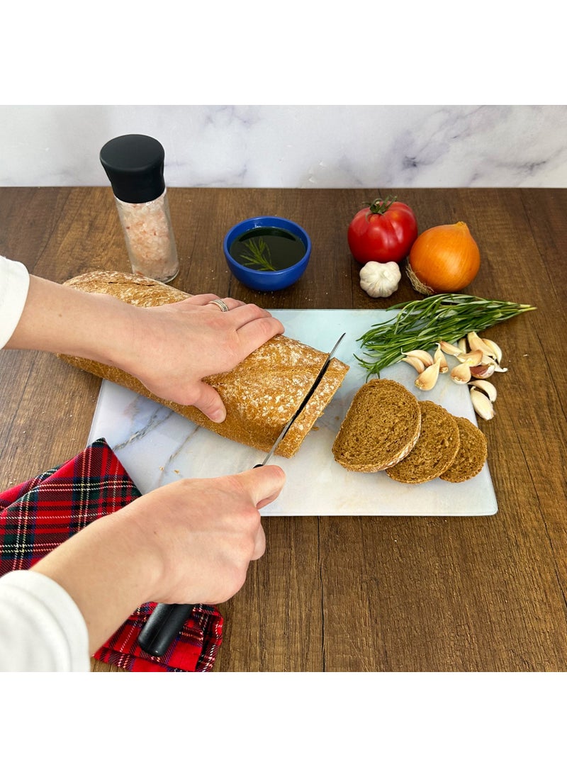 DECORITA Supreme Marble Look | Glass Cutting Board - Glass Cutting Table | 20cm x 30cm  - Image 1