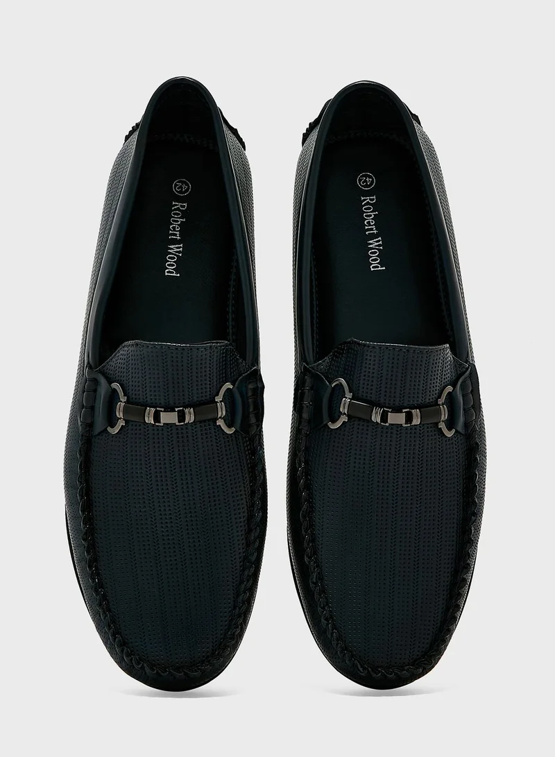 Robert Wood Saddle Detail Moccasins