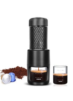 STARESSO Portable Espresso Maker Small Eepresso Cappuccino Coffee Machine,Travel Coffee Maker Small Press Hand Coffee Maker Espresso Machine for Camping, Travel Office Home Sailing  - Image 1